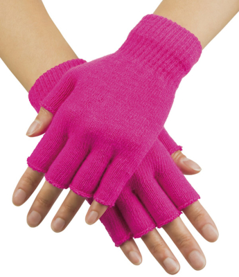 Handsker pink, fingerløse. Tilbud kr. 39,- hos Kostume-Pusheren.dk
